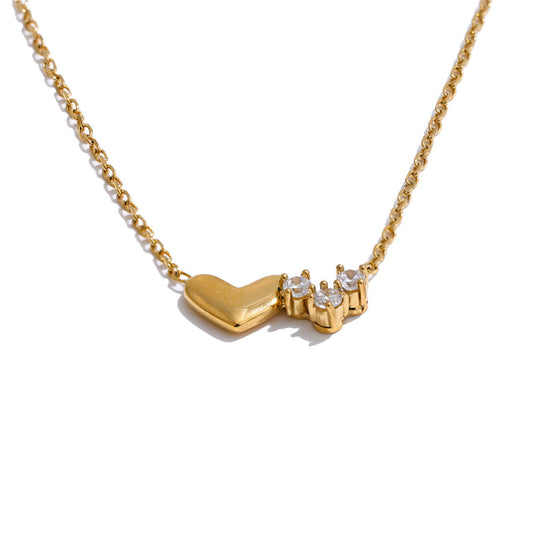Segue Double Heart Diamond Necklace