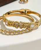 Caesi Diamond Gold Cuff