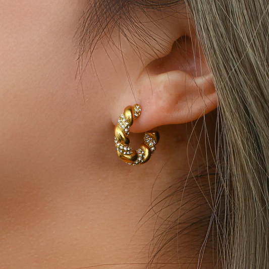 Georgi Twisted Gold Hoops