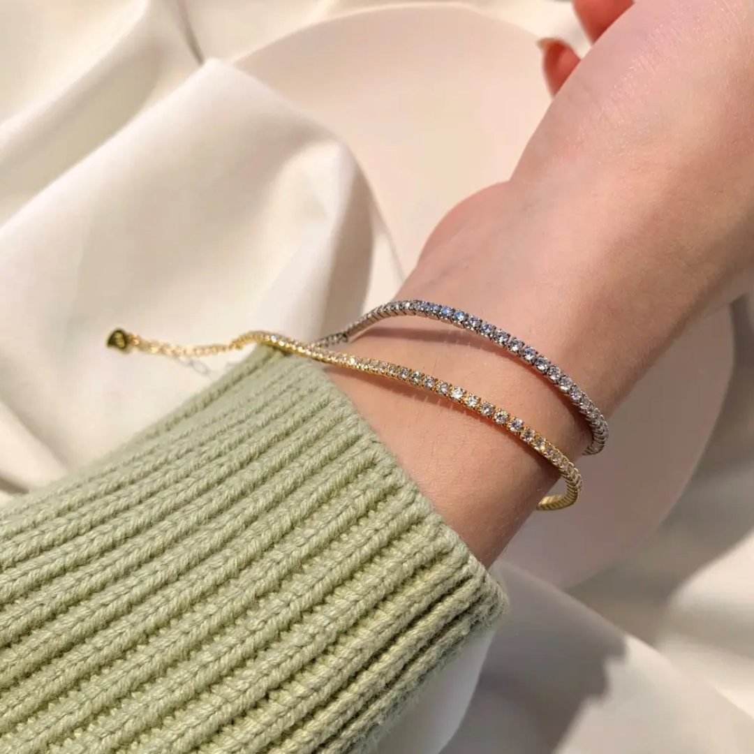 Thin Minimal Tennis Bracelets