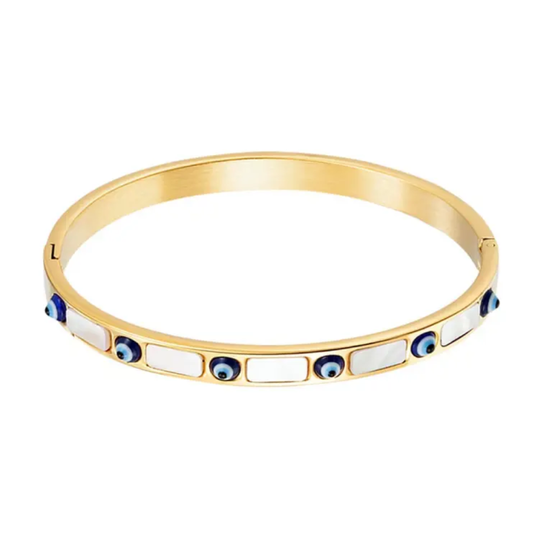 Kavi Evil Eye Gold Cuff