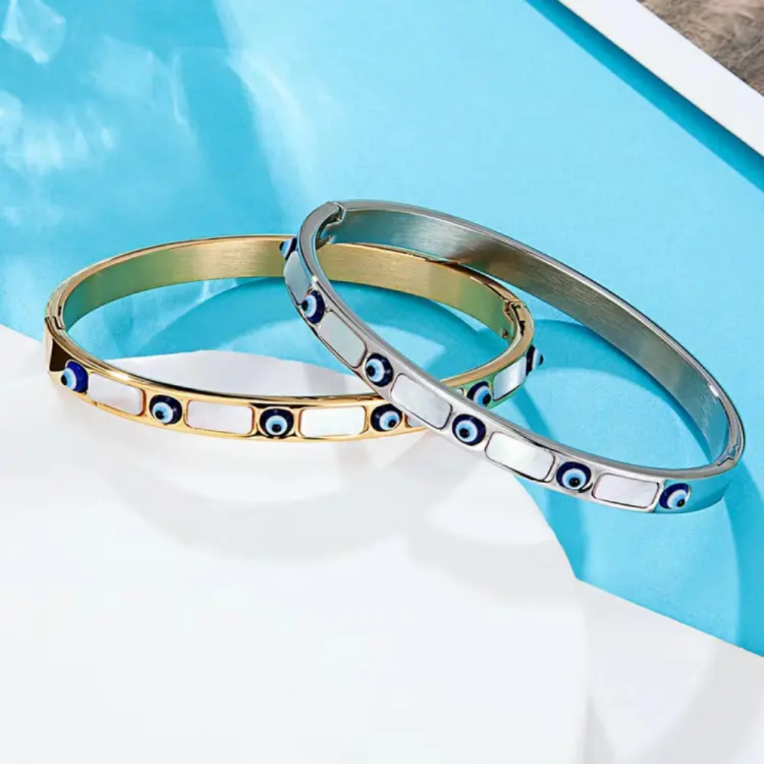 Kavi Evil Eye Gold Cuff