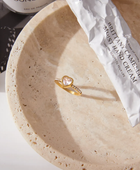 Winey Heart Solitaire Ring