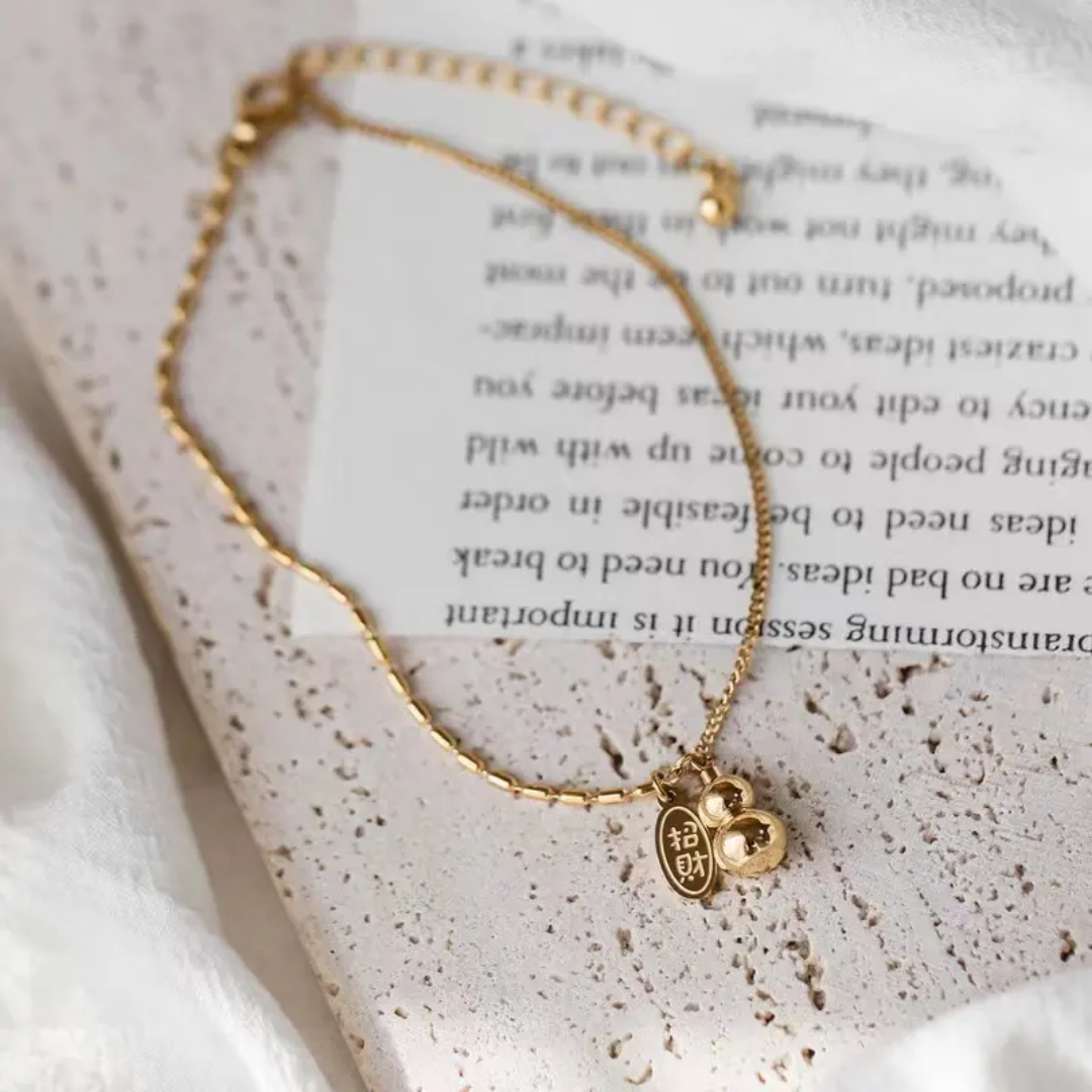 Wish Bottle Gold Anklet✨