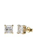 Square Dainty Diamond Stud