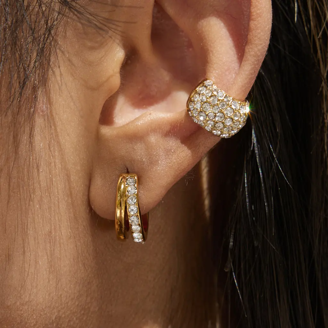 Disco Diamond Statement Earcuffs(PAIR)✨