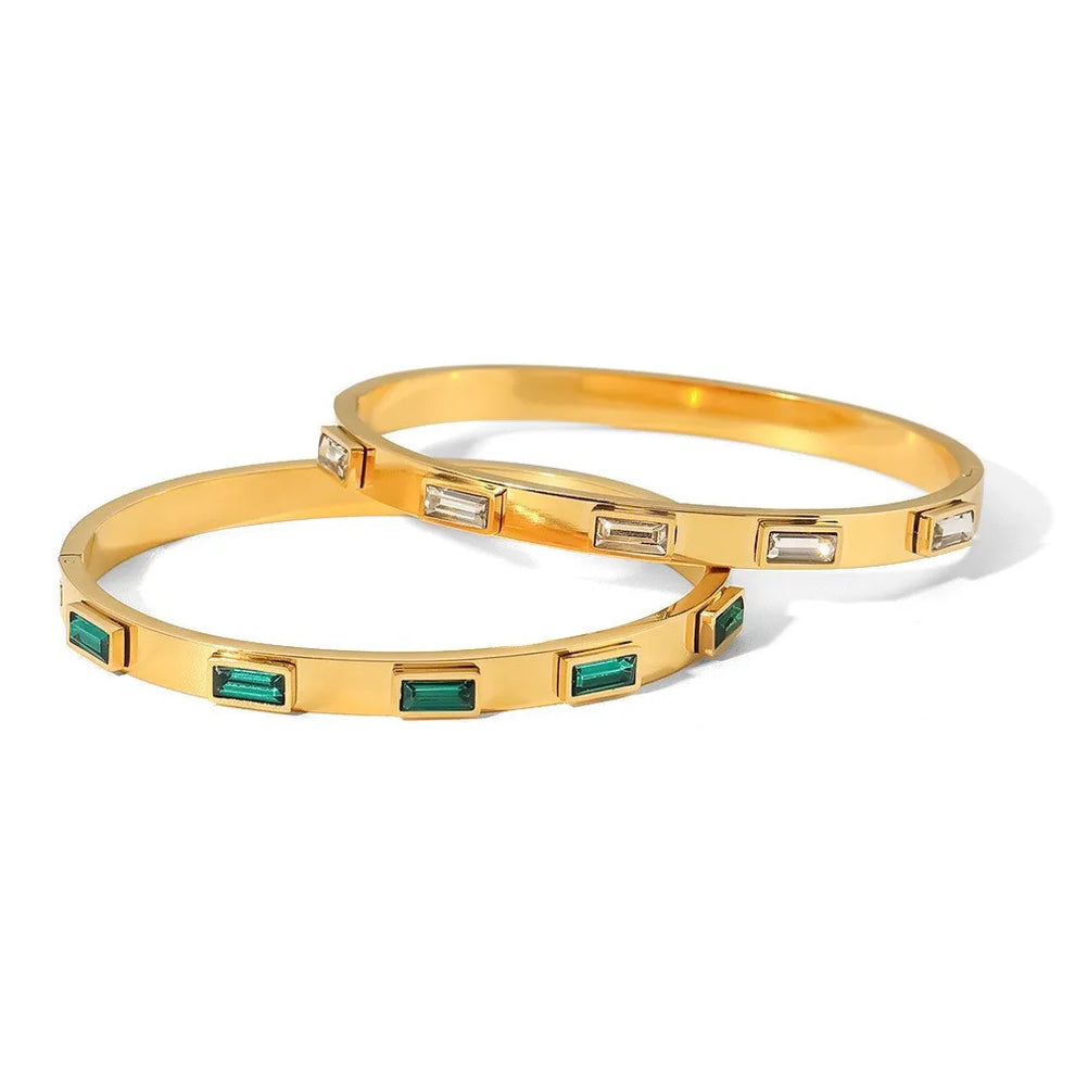 Rihu Green Stone Cuff