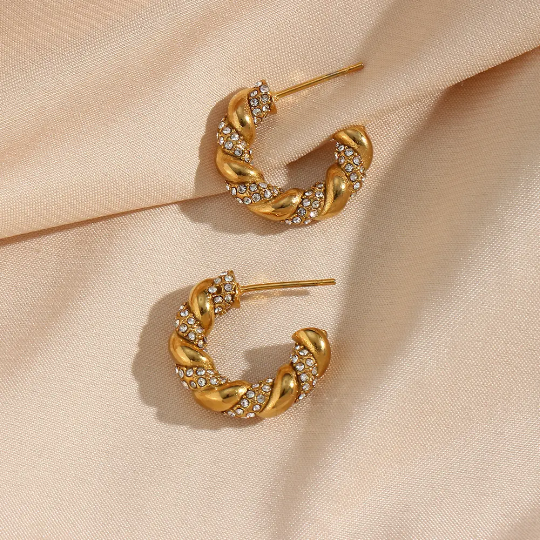 Georgi Twisted Gold Hoops