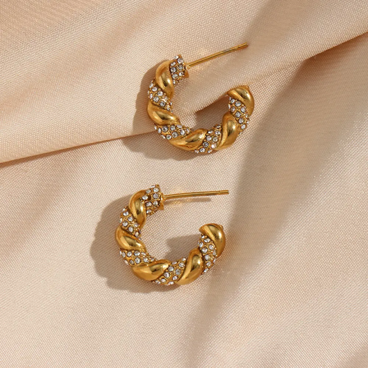 Georgi Twisted Gold Hoops