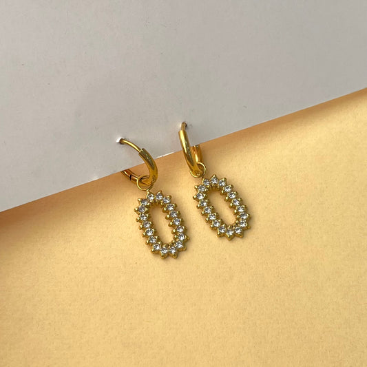 Tara Diamond Gold Huggies