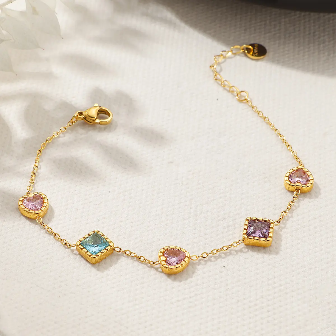 Ishi Multicolour Gold Bracelet