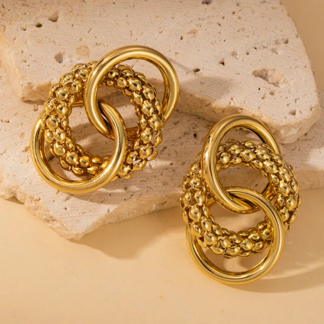 Lion Statement Gold Earrings❤️