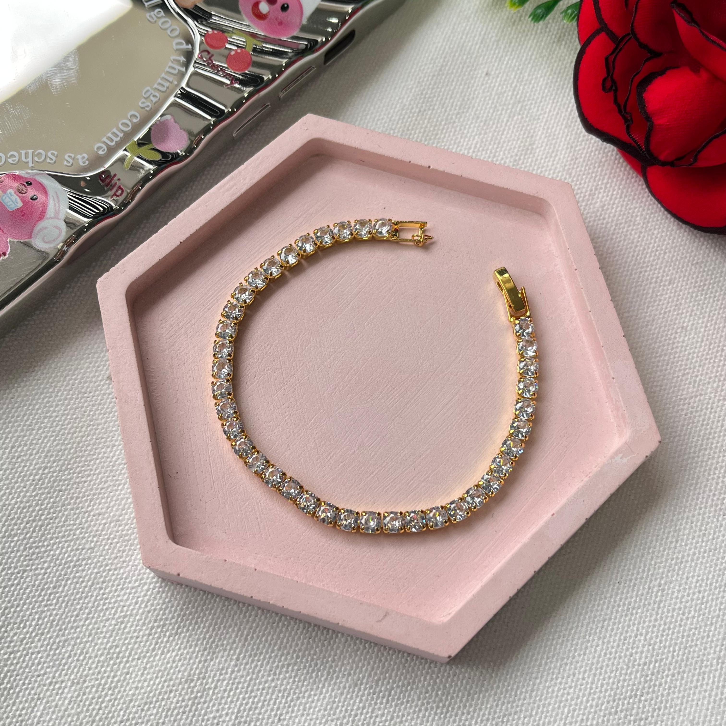 Claro Square Tennis Bracelets