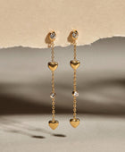 Develi Long Heart Earrings