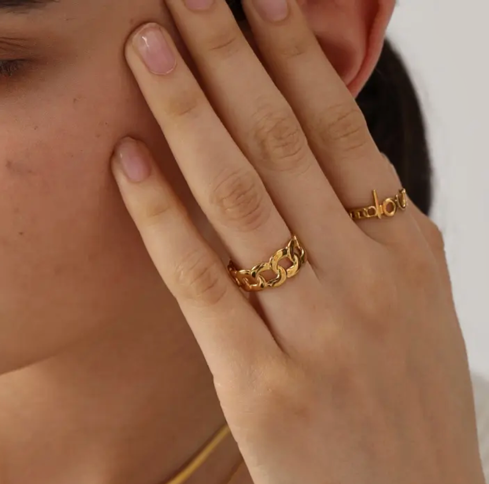 Linked Gold Ring