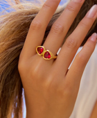 Blush love Red Hearts Ring