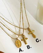 Goddess Cross Gold Necklaces✨
