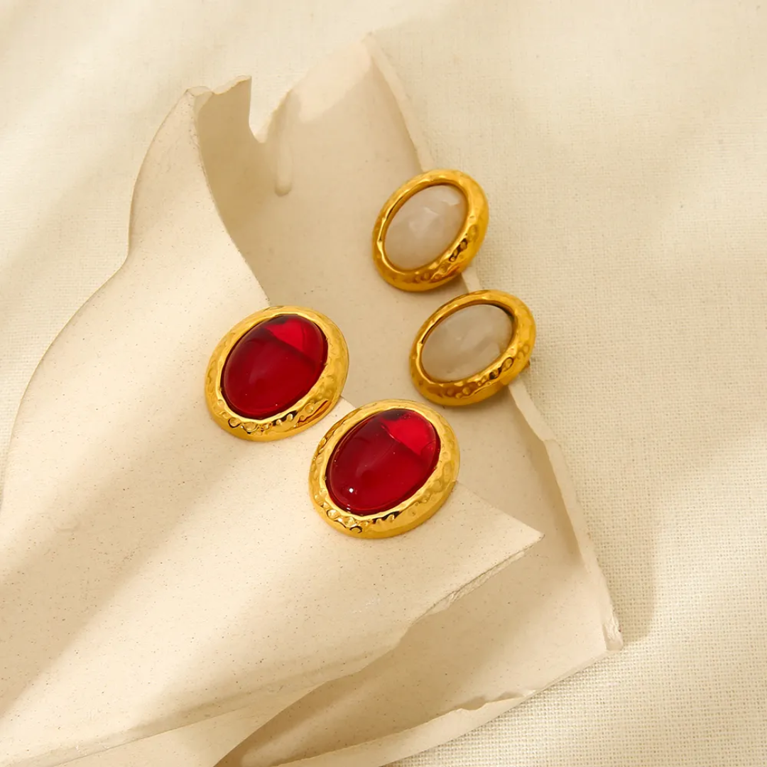 Bloody Red Statement Earrings