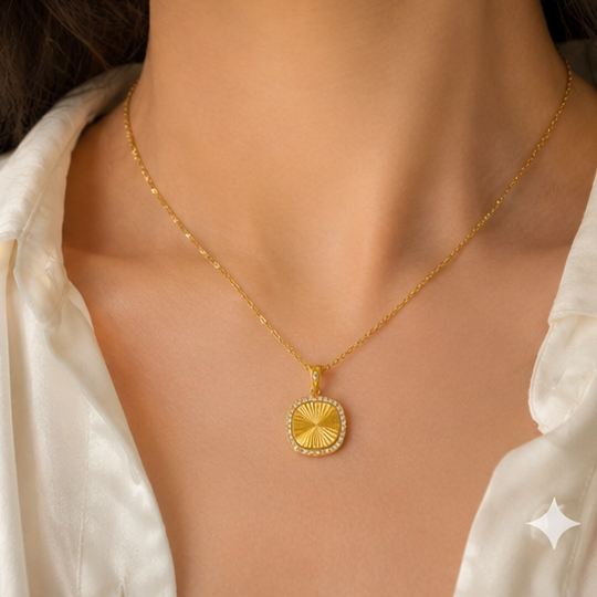 Dauve Square Diamond Necklace