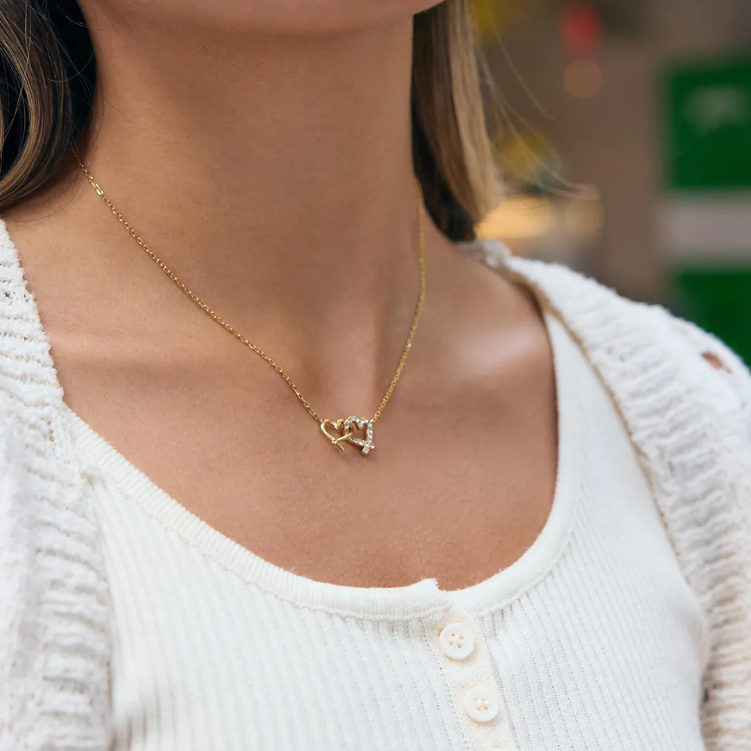 Heart to Heart Diamond Necklace