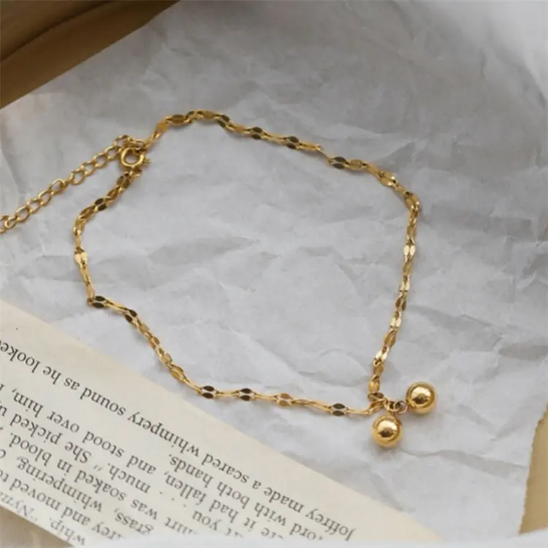 Gleam Balls Gold Anklet