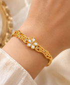 Daisy Flower Gold Cuff