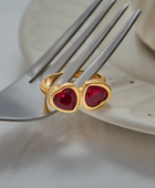 Blush love Red Hearts Ring