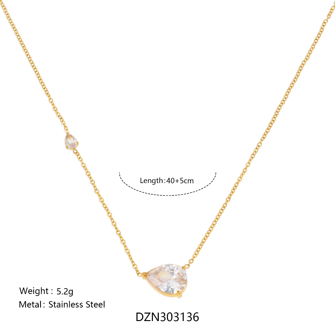 Alisa Drop Diamond Necklace✨