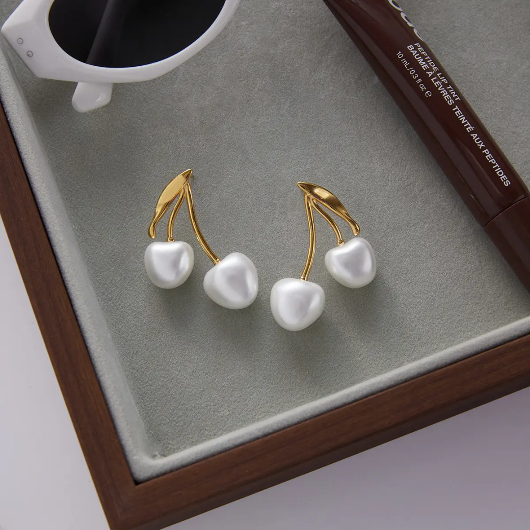 Dezi Pearl Cherries Earrings