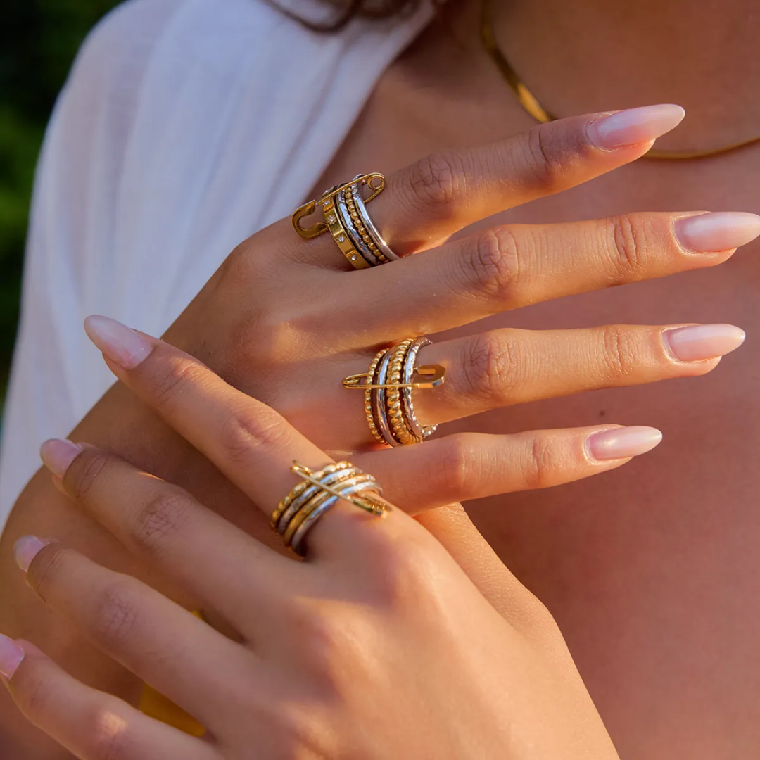 Mouni Stackable Pin Ring