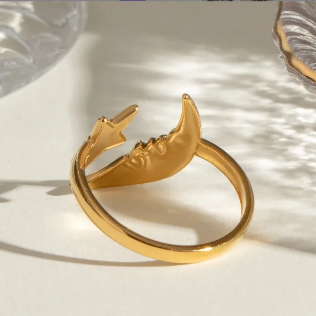 Moony Star Gold Ring✨❤️