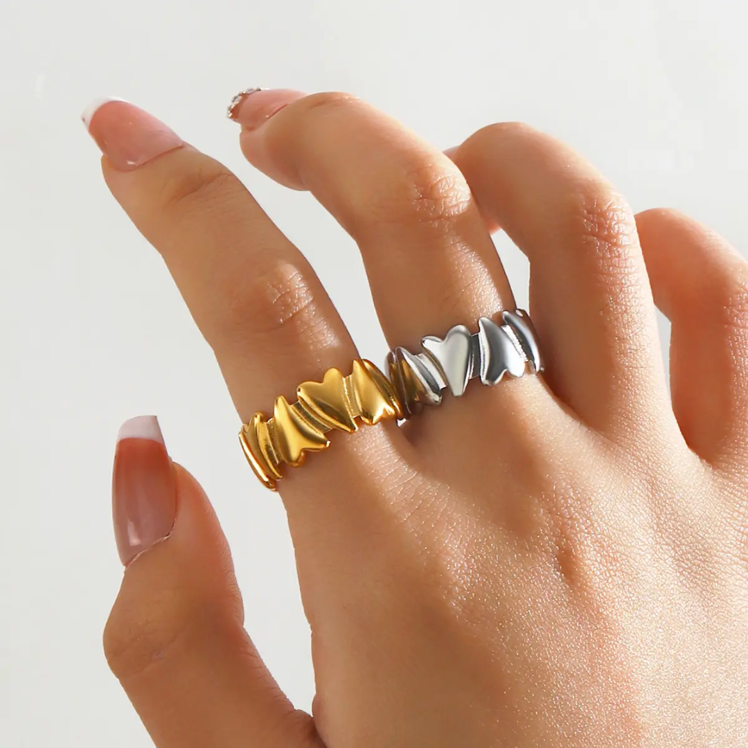Together Heart Gold Ring