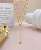 Leva Dual Diamond Necklace