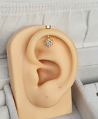 Flower Helix Ball Back Studs