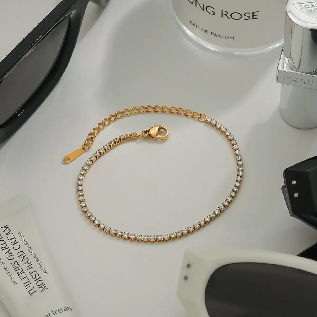 Thin Minimal Tennis Bracelets