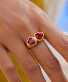 Blush love Red Hearts Ring