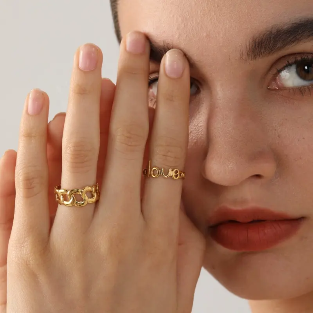 Linked Gold Ring