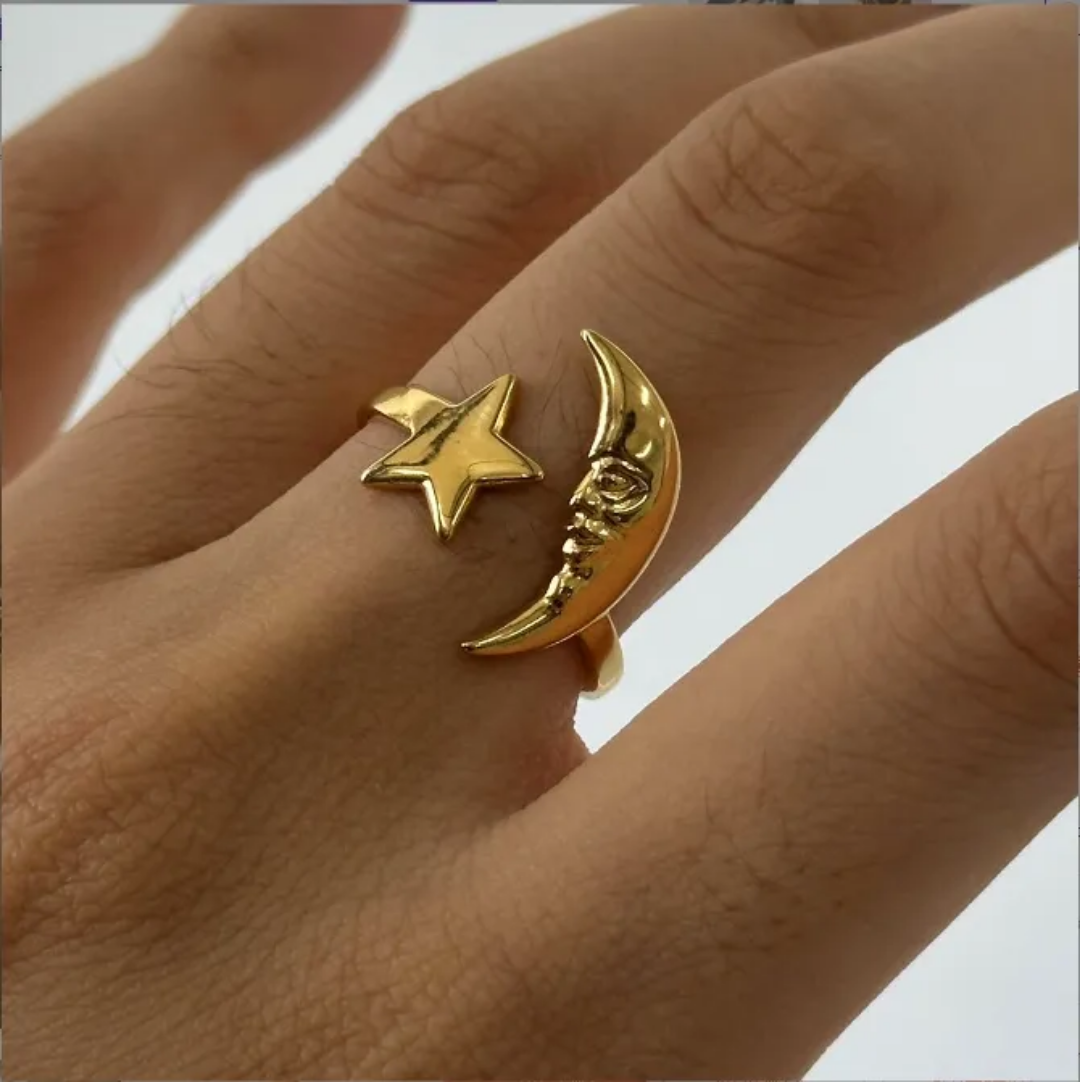 Moony Star Gold Ring✨❤️