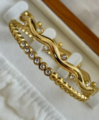Evaki Wave Gold Cuff✨