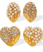 Polima Pearl Heart Earrings