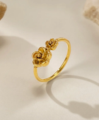 Rainy Flower Gold Ring