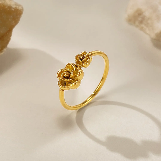 Rainy Flower Gold Ring