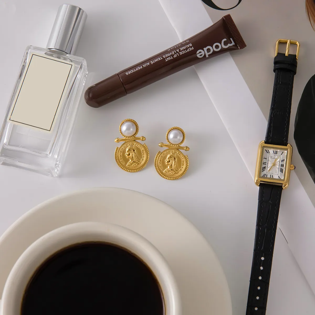 Coicya Pearl Statement Earrings