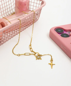 Saturn Double Star Necklace
