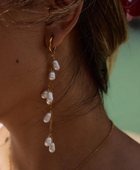 Tori Drop Pearls Statement Earrings