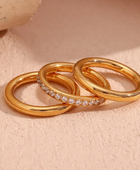 Merle Diamond and Band Rings Set