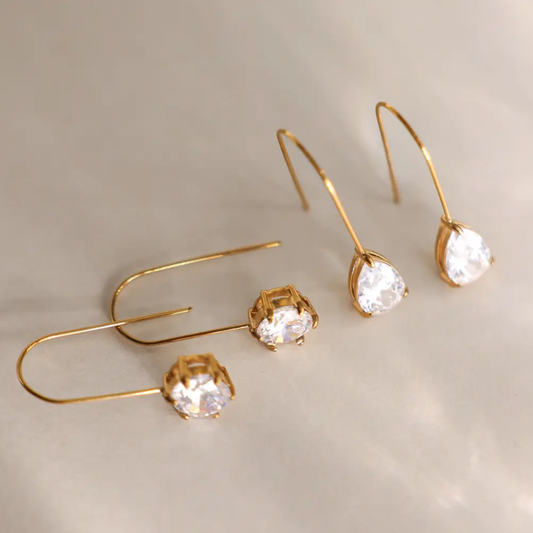 Gemini Drop Diamond Earrings✨