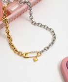 Stylish Dual Safety Pin Necklace