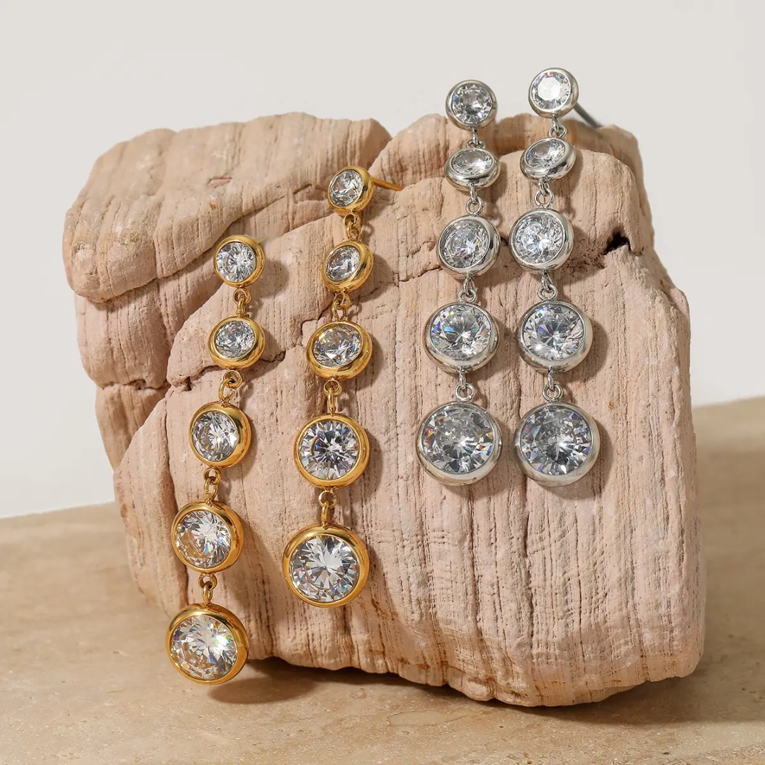 Bella Diamond Long Earrings✨