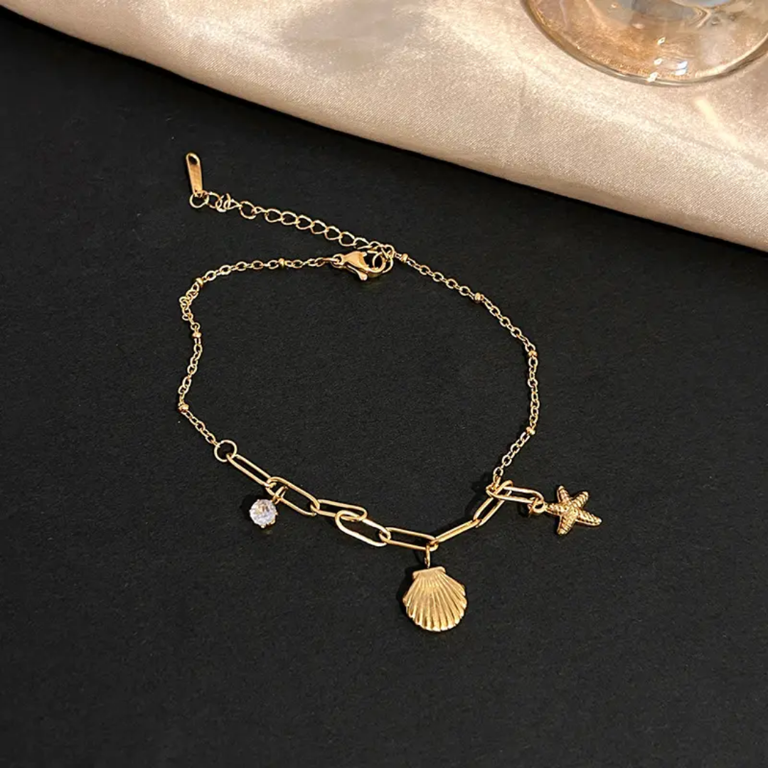 Peuri Shell Gold Anklet✨
